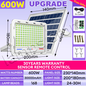 Solar flood light outdoor waterproof IP67 2099LED 1500W heavy duty solar lights with solar panel automatic night sense indoor solar lamp upgrade solar street light with sense remote support 30 years warranty