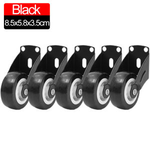 5Pcs Furniture Casters Wheels Soft Rubber Swivel Caster Quite Roller Wheels for Door Trolley Baby Crib Bed Wheels Home Accessory