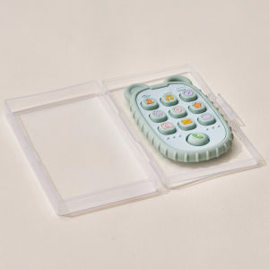 Gặm Nướu Silicone Hình Điện Thoại Gặm Nướu Đồ Chơi Giúp Bé Rèn Luyện Ngón Tay Giảm Lo Lắng