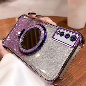 เคส เคสสำหรับ vivo y12s vivo y12a vivo y20 vivo y20s vivo y20i vivo y20s g เคสศัพท์ เคสนิ่มซิลิโคนดูดซับแรงกระแทกพร้อมขอบทองเงาและขาตั้งกระจก sjdzsfjz01