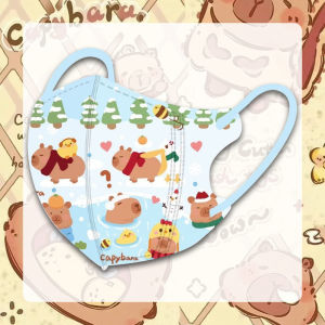 FOR KIDS BT Kids Mask 3D Stereoscopic Kapibala Cartoon Mask Disposable 3-layer Childrens And Student Protective Mask Independent Packaging Protection Mask