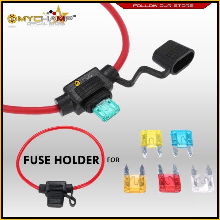 [MYC] FB045U CAR IN LINE FUSE HOLDER - MINI (BLACK) | Lazada