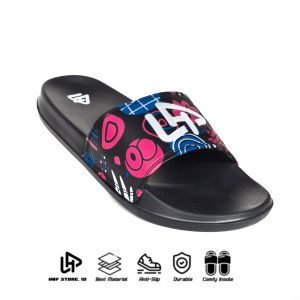 Sandal selop cewek cowok distro kekinian motif corak bahan ringan empuk