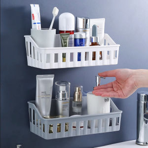 Bathroom Shelf Kitchen Organizer Shelves Corner Frame Plastic Shower Shampoo Holder for Bathroom Accessories