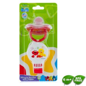 Sesame Beginnings Silicone Pacifier with Holder