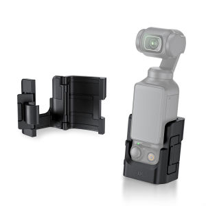 JJC Expansion Adapter For DJI Osmo Pocket 3 With Side Cold Shoe Mount Design To Connect LED Light / Microphone Allows Attached to Tripods/Selfie Sticks/Bike Mounts/Neck Mounts & More Accessories With 3-prong Action Camera Mount