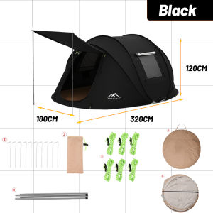 Quickly open portable Automatic Tent for 3-4 People Waterproof Dome Beach Hiking Family Camping