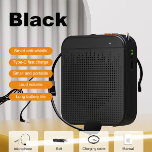 K5 Edition Voice Amplifier Speaker with Wired Headset Microphone Bluetooth Speaker Microphone for Teachers in Classroom