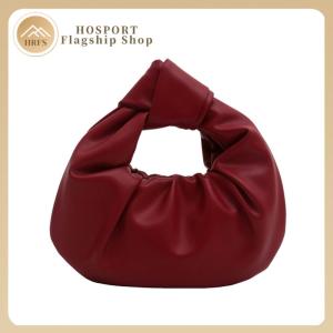 Stylish Ladies Handbag Made of PU Leather Casual Clutch Bag with Shoulder Strap and Pleated Details for Daily Use