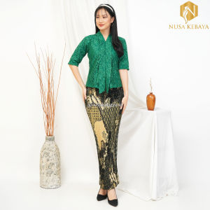 Nusa Kebaya Setelan Kebaya Floy Brukat Modern Kebaya Kartini Kebaya Wisuda Kebaya Floy Rok Plisket