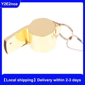 【Local shipping】 Stainless Steel Rope Whistle Hanging Neck Outdoor Lifesaving Whistle