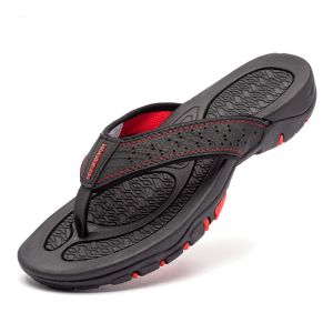EsHi 2025 Summer Mens Leather Slippers Outdoor Flip Flops Men Slipper Casual Chanclas Hombre Flip Flop Flat Shoes Flipflops