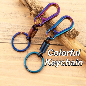 Keychain Car Keychain Simple Strong Carabiner Shape Keychain Accessories Metal Vintage Keychain