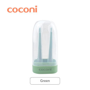 COCONI Baby Oral Care Pembersih Mulut Bayi Silikon Set Sikat Lidah Bayi & Sikat Gigi Bayi isi 2 pcs