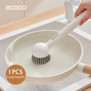 Ecoco Pot Brush Kitchen with Cleaning Liquid Dispenser Pot Pan Brush PET Stiff Bristle Antibacterial