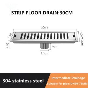 20-80CM SUS 304 Stainless Steel Floor Drain Cover Anti Odor Kitchen Toilet Bathroom Drainage Penapis Lubang Bilik Air
