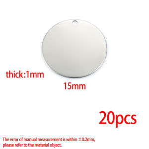 Stainless Steel Round Tag DIY Jewelry Large Round Pendant Handmade Accessories