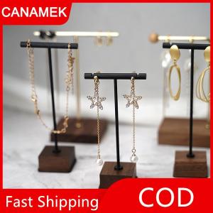 【CANAMEK】 Đồ trang sức hiển thị đứng Vòng cổ bông tai đồ trang sức đồng gỗ trang sức hiển thị đạo cụ chụp trang sức gian hàng hiển thị miếng