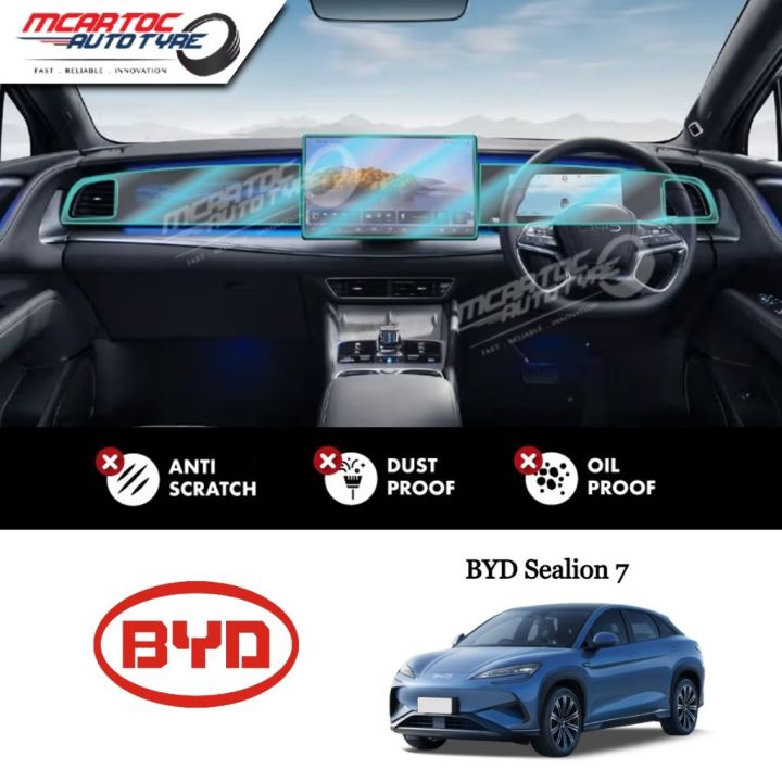 BYD Sealion 7 Navigation & Instrument Panel Tempered Glass Screen ...