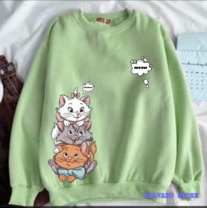 CREWNECK ANAK FOUT CAT MANIA BAHAN FLEECE