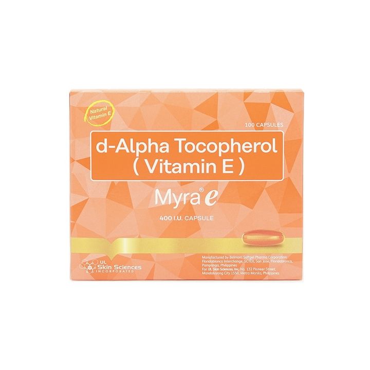BEST SALE Myra E dalpha Tocopherol (Vitamin E) 400IU Capsules (4 pcs/pack) Lazada PH