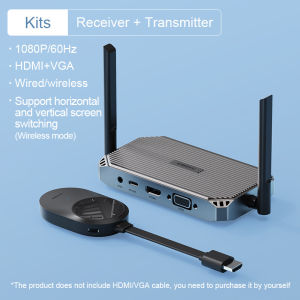 Hagibis Wireless HDMI-compatible Video Transmitter and Receiver Extender Kit Wireless Display Adapter Dongle for TV Monitor Camera Streaming Projector PC