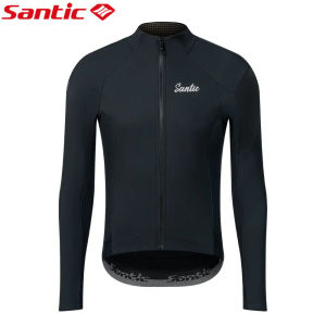 Santic Men Cycling Jacket Winter Windproof Fleece Keep Warm Reflective Outdoor Sport Bike Coat