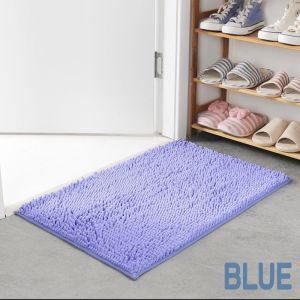 Floor Mat Bathmat Super Absorbent Chenille Carpet for Shower Bath Anti Slip Rugs Floor Door Mat House Entrance Mats