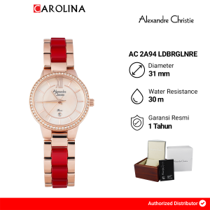 Jam Tangan Wanita Alexandre Christie Passion AC 2A94 LDBRGLNRE MOP Dial Dual Tone Stainless Steel Strap