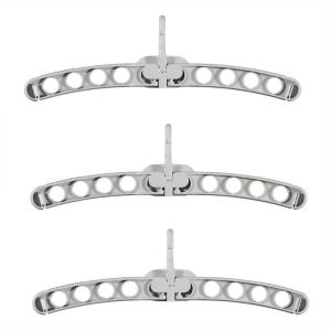 DZYSGY 3Pcs Foldable 8-hole Travel Hangers Plastic Space-Saving Clothes Drying Rack Portable Skirt Hanger for Business Trip