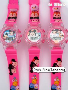 (K57) Jam Tangan Muzik Lampu / Tsum Tsum Mickey Mouse Cartoon Light Music Kids Watch