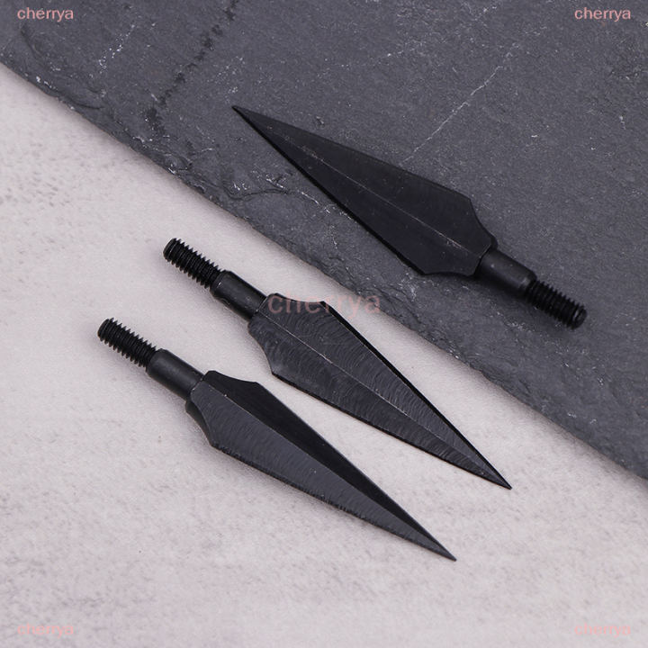 cherrya 3Pcs Crossbow Arrow Tip Point Arrow Heads Carbon Steel