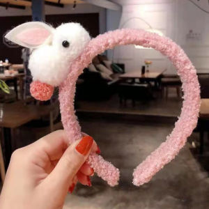 Bayar Di Tempat - Bando Korea Anak Perempuan Motif Kelinci Bulu Polos / Aksesoris Fashion Anak Bando