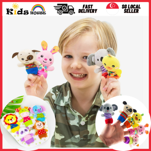 Kidshouse 5pcs/Set Plush Toys Dolls Finger Puppets Montessori Animals Hand-Toy Finger-Dolls for Infant Baby Story Time ET100