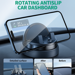 360° Rotating Car Phone Holder Dashboard Navigation Phone Holder Universal Adhesive Phone Holder Adjustable Angle Phone Holder汽车仪表台导航车载手机架