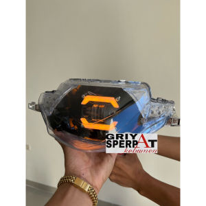 LAMPU DEPAN SUPRA X 125 OLD LAMA 2005 2006 DAYMAKER LED
