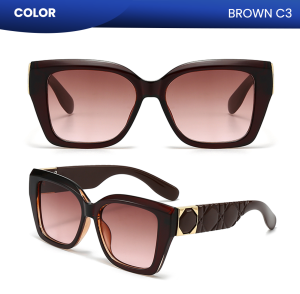 IOOI Eyewear Kacamata Hitam Fashion Modern Bentuk Wayfarer Sunglasses Anti UV400 Bahan PC 5087