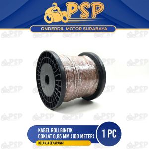 Kabel Audio Mobil 08 (100 meter) Coklat - Tali Kabel Bintik AVSS Body Serabut Tembaga Otomotif