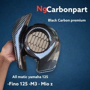 Black Carbon Cover / tutup kipas M3 MIO Z MIO S FINO125 SOULGT125