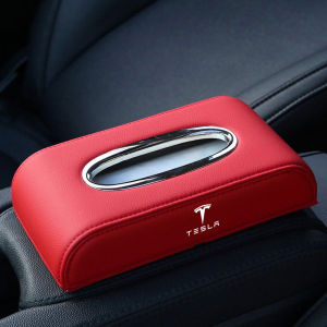 [MUTIPS]Car High Quality Leather Storage Tissue Paper Towel Holder Accessories