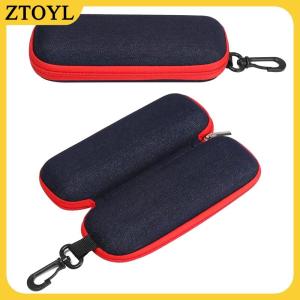 ZTOYL Thời trang denim vải kính hộp dây kéo Kính mát bảo vệ container Kính mắt trường hợp kính đọc sách tổ chức mang theo túi