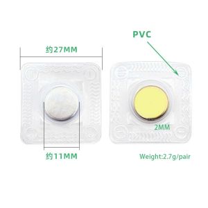 5pair PVC Magnetic Snap Button Handbag Wallet Invisible Magnetic Buckle For PursesClothingDIY Crafts