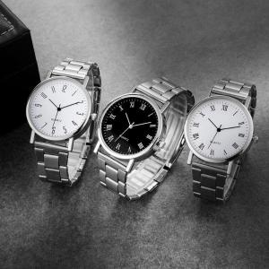 Men Quartz Watch Stainless Steel Band Water Proof Business Watch Stylish Casual Business Daily Fashion