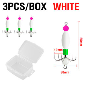 Luminous Squid Jig Hooks 3/10Pcs Glow Squid Hooks Saltwater Octopus Cuttlefish Fishing Bait Lure Set in Dark with Tackle Box