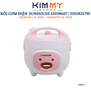 NỒI CƠM ĐIỆN NẮP GÀI SUNHOUSE SHD8607W 1.8L / SHD8217W  1.2L -  Lòng nồi lớp chống dính siêu bền