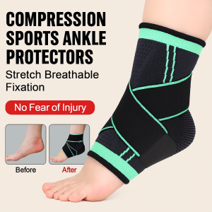 Plantar Fasciitis Sock Ankle Brace Support Compression Sleeve with Adjustable Straps for Arch Pain Relief Sprain Recovery