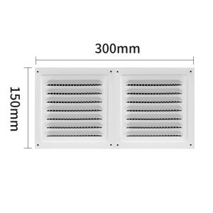 ZYJC Stainless Steel Metal Vent Cover Built-in Insect Screen White Black Louver Air Vents Grille Square Ventilation Covers Bathroom Home Office