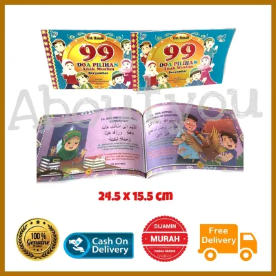 1 Buku cerita 99 DOA pilihan anak Muslim bergambar warna full 2 bahasa