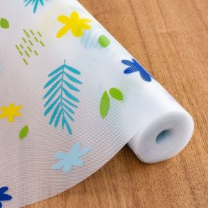 OOC Transparent Kitchen Cabinet Mat EVA Waterproof Flower Cuttable Mat Shoe Cabinet Mat Dust-proof Protective Pad Dining Table