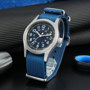 Militado ML05 38mm Men Watch VH31 Quartz Military Watches Domed Sapphire AR Coating 100m Waterproof Stainless Steel Wristwatch
